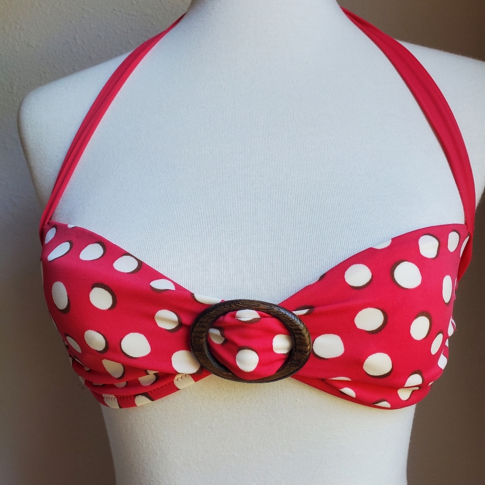 Victoria's Secret Red Polka Dot Bikini Top